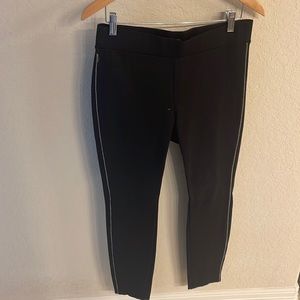 White House Black Market Leggings. Black with silver side detail